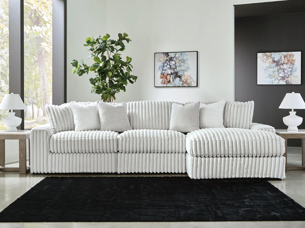 Impresionante sofá seccional de 3 piezas con chaise longue
