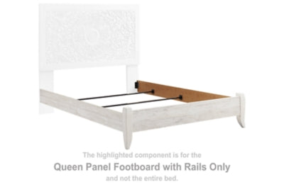 Pie de cama Paxberry Queen con rieles