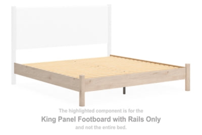 Panel de cabecero y piecero con rieles Cadmori King