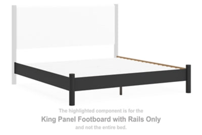Panel de cabecero y piecero con rieles Cadmori King