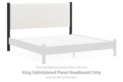 Cabecero tapizado de panel tamaño King Cadmori