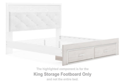 Altyra pie de cama de almacenamiento King