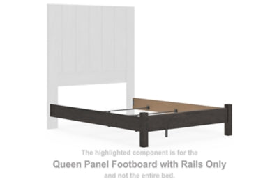 Parlayon Queen Panel Footboard with Rails