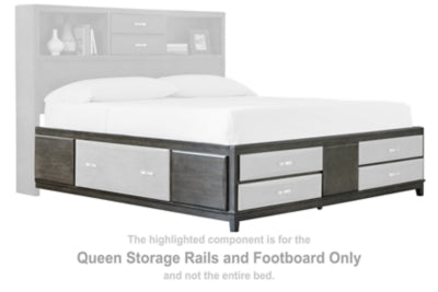 Caitbrook Queen Storage Rails and Footboard