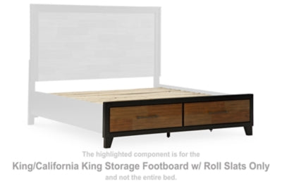 Kraeburn King/California King Storage Footboard with Roll Slats