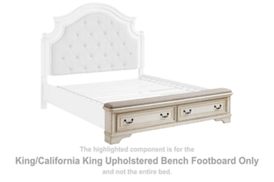 Pie de cama tapizado Realyn King/California King