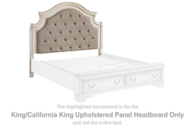 Cabecero tapizado de paneles Realyn King/California King