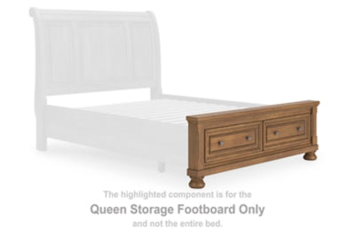 Pie de cama Queen con almacenaje Vandenmore