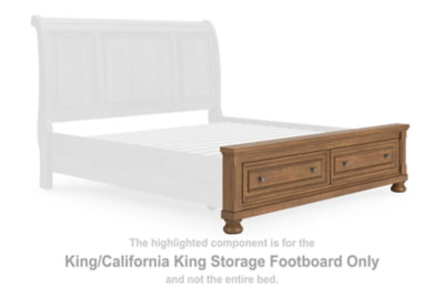 Pie de cama Vandenmore California King con almacenaje