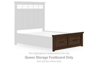 Base de cama Taffenbrook Queen con almacenamiento al pie de cama