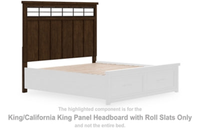 Cabecero de panel Taffenbrook King/California King con somier de láminas