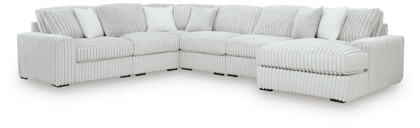 Sofá seccional sensacional de 6 piezas con chaise longue