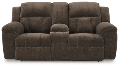 Sofá reclinable Frohn con consola