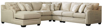 Chaise de esquina Luxora con brazo izquierdo