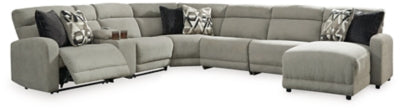 Seccional reclinable eléctrico Colleyville de 7 piezas con chaise longue