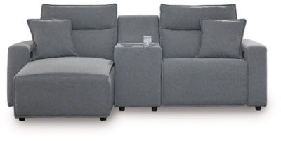 Seccional reclinable eléctrico Modmax II de 3 piezas con chaise y consola