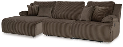Seccional reclinable de 3 piezas de primera calidad con chaise longue