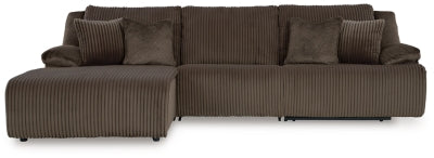 Sofá Seccional Reclinable de 3 Piezas de Alta Gama con Chaise