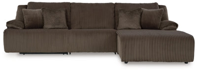 Sofá Seccional Reclinable de 3 Piezas de Alta Gama con Chaise