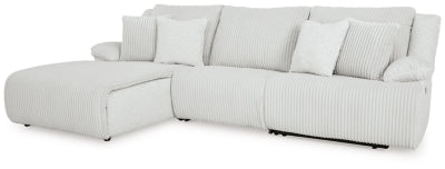 Sofá Seccional Reclinable de 3 Piezas de Alta Gama con Chaise