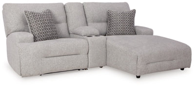Sofá seccional reclinable eléctrico de 3 piezas con chaise Acklen Place