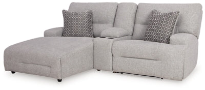 Sofá seccional reclinable eléctrico de 3 piezas con chaise Acklen Place