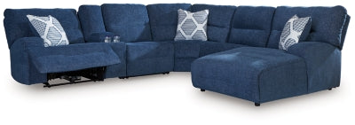 Sofá seccional reclinable eléctrico de 6 piezas Acklen Place con chaise longue