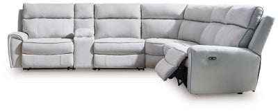 Sofá Seccional Reclinable de 6 Piezas Grafton Pike con Consola de Almacenamiento