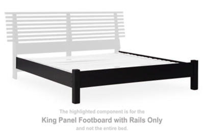 Pie de cama matrimonial Danziar King con rieles