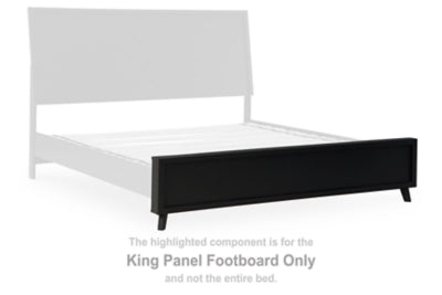 Pie de cama de panel King Danziar