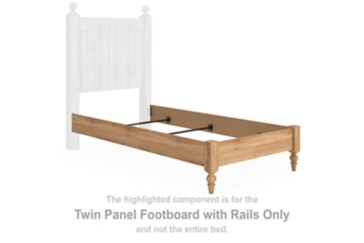 Pie de cama Galletyn de panel doble con rieles