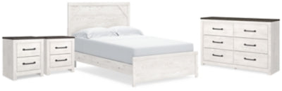 Cama Queen, cómoda y 2 mesitas de noche Gerridan