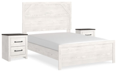Cama Gerridan de Panel Completo y 2 Mesitas de Noche