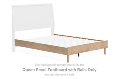 Pie de cama de panel Cielden Queen con largueros