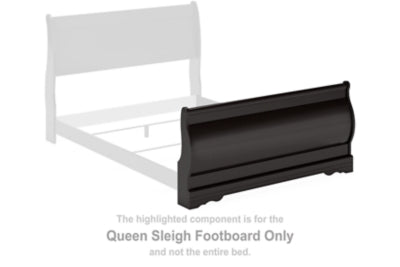 Huey Vineyard Queen Sleigh Footboard