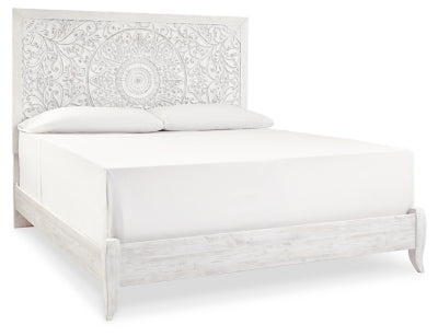 Cama King con paneles Paxberry