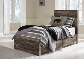 Cama de paneles Derekson con 2 cajones de almacenamiento