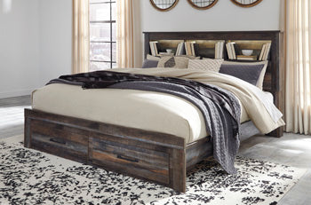 Drystan piecero de cama King con almacenamiento
