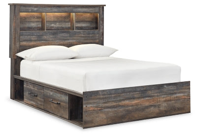 Cama de estantería completa Drystan con 4 cajones de almacenamiento