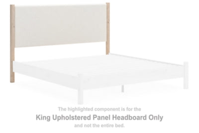 Cabecero tapizado de panel tamaño King Cadmori