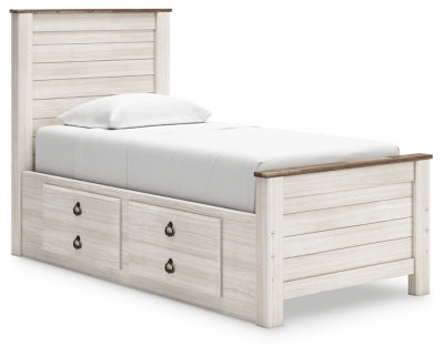 Cama doble Willowton con 2 cajones de almacenaje