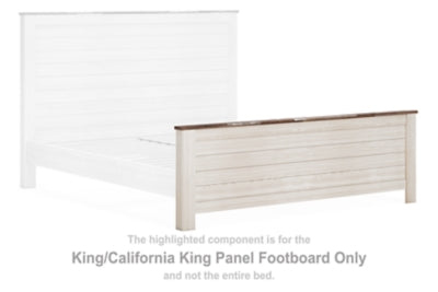 Pie de cama Willowton King/California King de paneles