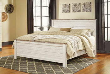Pie de cama Willowton King/California King de paneles