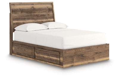 Cama con panel completo y almacenamiento Zadilyn