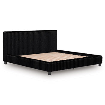 Cabecero/Pie de cama tapizado con lamas enrollables Birmonton King/California King