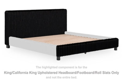 Cabecero/Pie de cama tapizado con lamas enrollables Birmonton King/California King