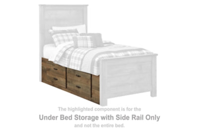 Trinell Under Bed Storage with Side Rail