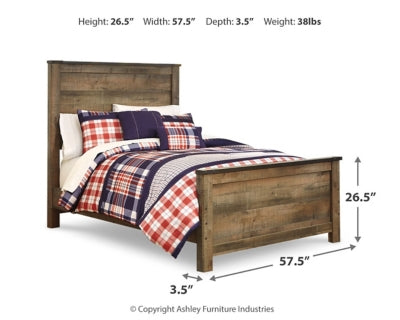 Pie de cama de panel completo Trinell