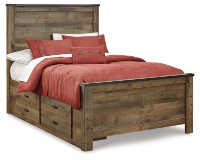 Cama de panel completo Trinell con 2 cajones de almacenamiento