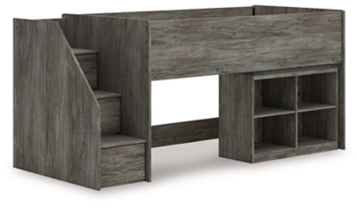 Frandern Twin Loft  Bed with Bookcase Storage